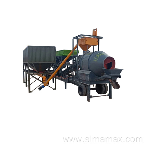 horizontal cement silo dry mix concrete plant